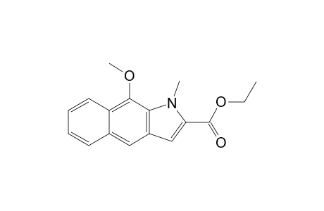 1H-Benz[f]indole-2-carboxylic acid, 9-methoxy-1-methyl-, ethyl ester