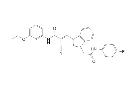 (2E)-2-cyano-N-(3-ethoxyphenyl)-3-{1-[2-(4-fluoroanilino)-2-oxoethyl]-1H-indol-3-yl}-2-propenamide