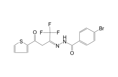4-bromo-N'-[(Z)-3-oxo-3-(2-thienyl)-1-(trifluoromethyl)propylidene]benzohydrazide