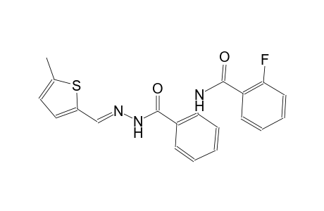 benzoic acid, 2-[(2-fluorobenzoyl)amino]-, 2-[(E)-(5-methyl-2-thienyl)methylidene]hydrazide