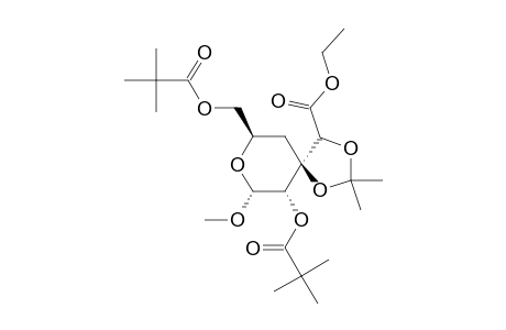 METHYL-4-DEOXY-3-C-[(R)-(ETHOXYCARBONYL)-HYDROXYMETHYL]-3,3'-O-ISOPROPYLIDENE-2,6-DI-O-PIVALOYL-ALPHA-D-XYLOPYRANOSIDE