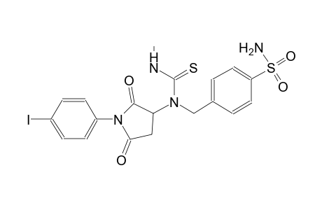 4-({[1-(4-iodophenyl)-2,5-dioxo-3-pyrrolidinyl][(methylamino)carbothioyl]amino}methyl)benzenesulfonamide