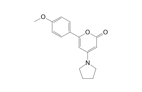 4-Pyrrolidinyl-6-(4-methoxyphenyl)-2H-pyran-2-one
