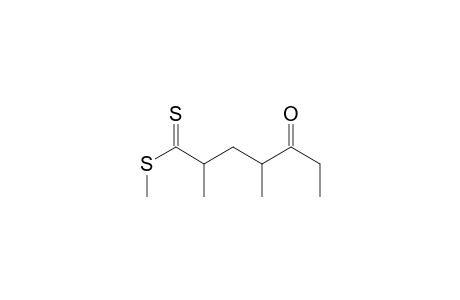 Methyl 2,4-dimethyl-5-oxoheptanedithioate