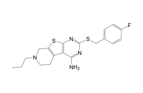 2-[(4-fluorobenzyl)sulfanyl]-7-propyl-5,6,7,8-tetrahydropyrido[4',3':4,5]thieno[2,3-d]pyrimidin-4-ylamine
