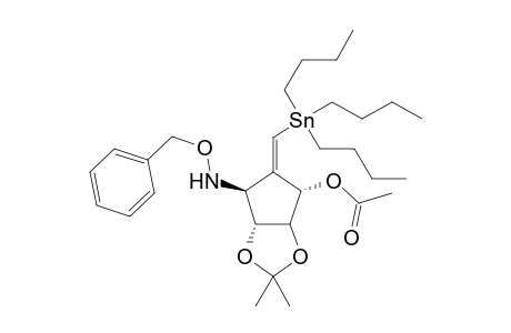 (Z)-(1S,2S,3R,4S)-4-[(Benzyloxy)amino]-1-O-acetyl-2,3-O-isopyopylidene-6-(tributylstannyl)-5-methylenecyclopentane-1,2,3-triol