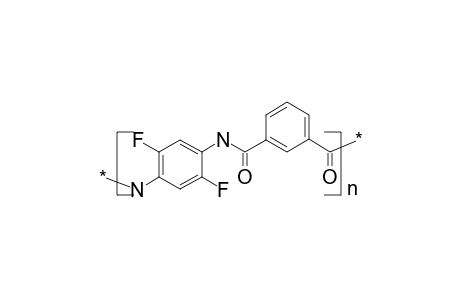 Polyamide on the basis of 3,6-difluoro-1,4-phenylenediamine and isophthalic acid
