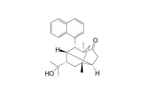 (+)-(1R,2R,3S,4S,6R,7R)-1,6-Dimethyl-4-(2-hydroxyprop-2-yl)-2-(2-1-naphthyl)tricyclo[4.3.1.0(3,7)]decan-9-one