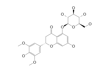 PERUVIANOSIDE-II;(2S)-5-O-BETA-D-GLUCOPYRANOSYL-7,4'-DIHYDROXY-3',5'-DIMETHOXY-FLAVANONE