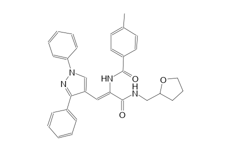 N-((Z)-2-(1,3-diphenyl-1H-pyrazol-4-yl)-1-{[(tetrahydro-2-furanylmethyl)amino]carbonyl}ethenyl)-4-methylbenzamide