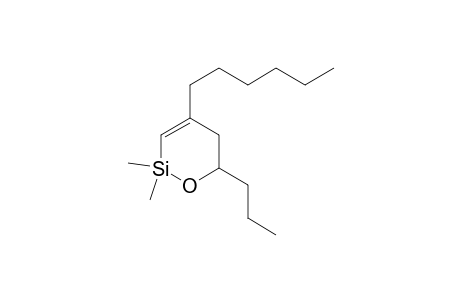 1-Oxa-2-silacyclohex-3-ene, 4-hexyl-2,2-dimethyl-6-propyl-