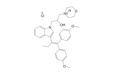 4-(3-{3-[1-ethyl-2,2-bis(4-methoxyphenyl)vinyl]-1H-indol-1-yl}-2-hydroxypropyl)morpholin-4-ium chloride