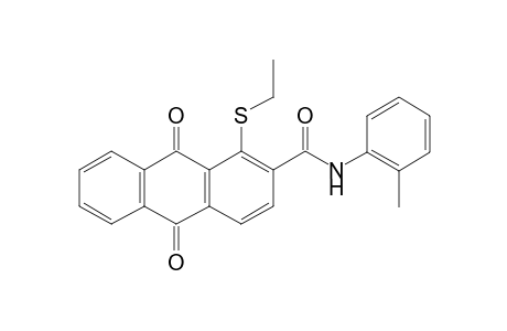 1-(ethylthio)-9,10-diketo-N-(o-tolyl)anthracene-2-carboxamide