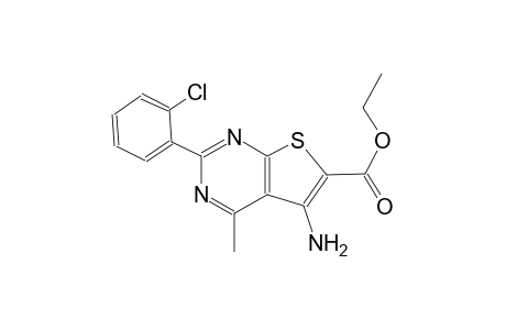 thieno[2,3-d]pyrimidine-6-carboxylic acid, 5-amino-2-(2-chlorophenyl)-4-methyl-, ethyl ester