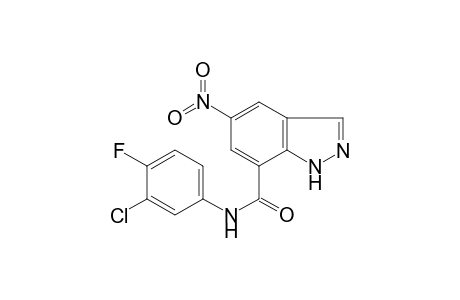 1H-Indazole-7-carboxamide, N-(3-chloro-4-fluorophenyl)-5-nitro-