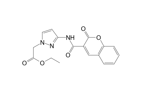 1H-Pyrazole-1-acetic acid, 3-[[(2-oxo-2H-1-benzopyran-3-yl)carbonyl]amino]-, ethyl ester