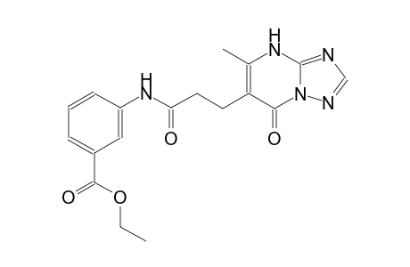 benzoic acid, 3-[[3-(4,7-dihydro-5-methyl-7-oxo[1,2,4]triazolo[1,5-a]pyrimidin-6-yl)-1-oxopropyl]amino]-, ethyl ester