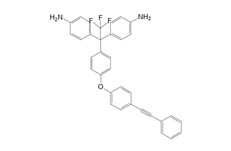 4-[1-(4-aminophenyl)-2,2,2-trifluoro-1-[4-[4-(2-phenylethynyl)phenoxy]phenyl]ethyl]aniline