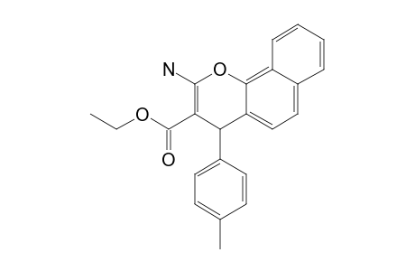 2-AMINO-3-ETHOXYCARBONYL-4-(PARA-METHYLPHENYL)-4H-NAPHTHO-[1.2-B]-PYRAN
