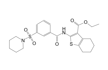benzo[b]thiophene-3-carboxylic acid, 4,5,6,7-tetrahydro-2-[[3-(1-piperidinylsulfonyl)benzoyl]amino]-, ethyl ester