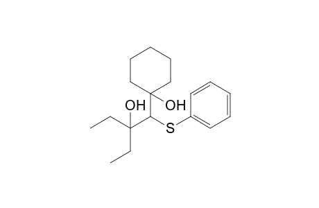 1-(2-Ethyl-2-hydroxy-1-phenylsulfanylbutyl)cyclohexan-1-ol