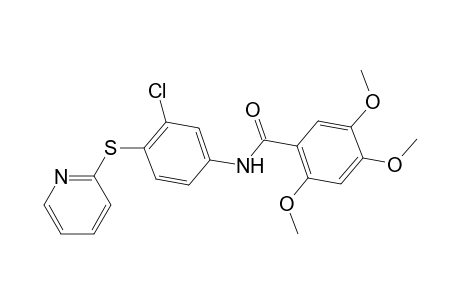 N-[3-chloro-4-(pyridin-2-ylsulfanyl)phenyl]-2,4,5-trimethoxybenzamide