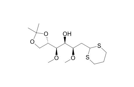 2-Deoxy-6,7-isopropylidene-3,5-di-O-methyl-L-manno-heptose trimethylene dithioacetal