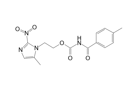 Carbamic acid, (4-methylbenzoyl)-, 2-(5-methyl-2-nitro-1H-imidazol-1-yl)ethyl ester