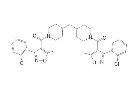 4,4'-methylenebis{1-{3-(o-chlorophenyl)-5-methyl-4-isoxazolyl]carbonyl}piperidine}