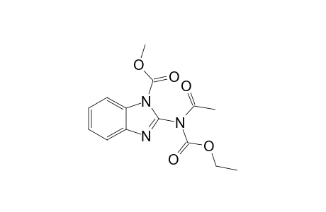 2-(acetyl-carbethoxy-amino)benzimidazole-1-carboxylic acid methyl ester
