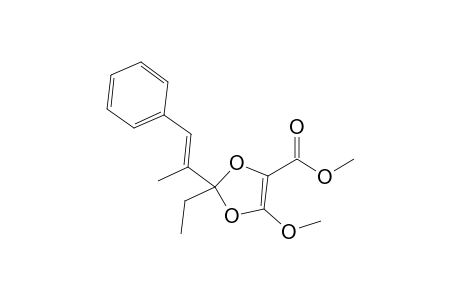 Methyl 2-ethyl-5-methoxy-2-(1'-methyl-2'-phenylethenyl)-1,3-dioxole-4-carboxylate