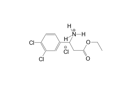 1-(3,4-dichlorophenyl)-3-ethoxy-3-oxo-1-propanaminium chloride
