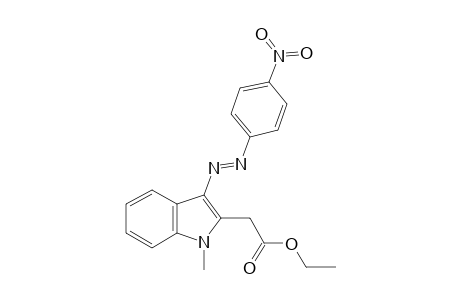 Acetic acid,2-[1-methyl-3-(4-nitrophenylazo)indol-2-yl]-,ethyl ester-