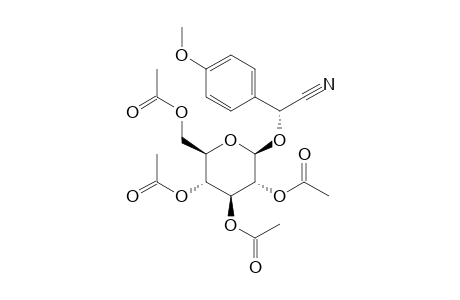 Benzeneacetonitrile, 4-methoxy-.alpha.-[(2,3,4,6-tetra-O-acetyl-.beta.-D-glucopyranosyl)ox y]-, (R)-
