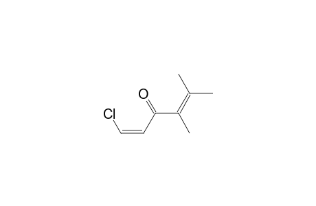 1,4-Hexadien-3-one, 1-chloro-4,5-dimethyl-, (Z)-