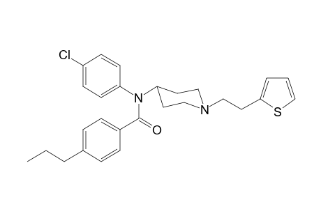 N-(4-Chlorophenyl)-N-(1-[(2-thiophen-2-yl)ethyl]piperidin-4-yl)-4-propylbenzamide