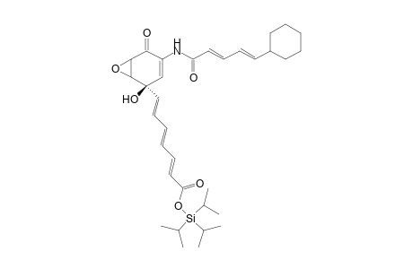 2-(Hexa-2'E,4'RE-dienamido)-4-(triisopropylsilylhepta-1"E,3"E,5"E-trienoate)-4-hydroxy-5,6-epoxycyclohex-2-en-1-one