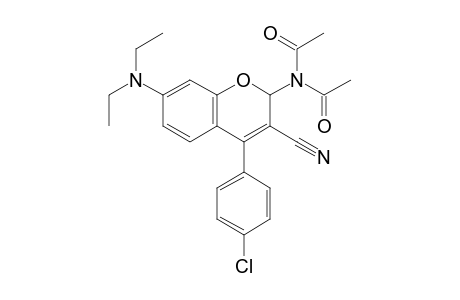 2-Diacetylamino-4-(4-chlorophenyl)-7-(diethylamino)-coumarin-3-carbonitrile