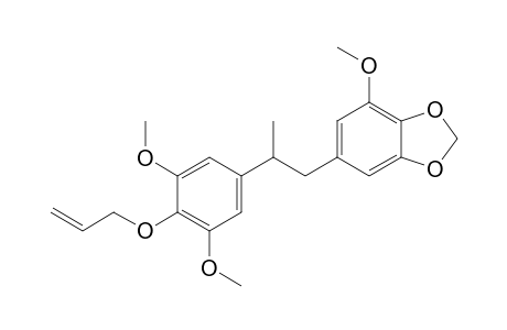 AUREIN-B;2-(4-ALLOYLOXY-3,5-METHOXYPHENYL)-3-(3-METHOXY-4,5-METHYLENEDIOXYPHENYL)-PROPANE