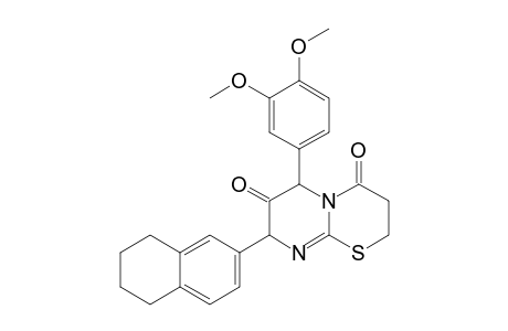 6-(3,4-Dimethoxyphenyl)-8-(5,6,7,8-tetrahydronaphthalen-2-yl)-2,3-dihydropyrimido[2,1-b][1,3]thiazine-4,7(6H,8H)-dione