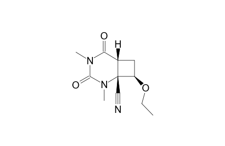 rel-(4aS,6R,6aR)-6-Ethoxy-1,3-dimethyl-2,4-dioxo-4a,5,6,6a-tetrahydrocyclobutapyrimidine-6a-carbonitrle