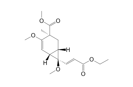 Methyl (1.beta.,3S*,6.beta.,7R*)-7-[(E)-2-ethoxycarbonylvinyl]-4,7-dimethoxy-3-methylbicyclo[4.1.0]hept-4-en-3-carboxylate