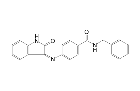 N-benzyl-4-{[(3Z)-2-oxo-1,2-dihydro-3H-indol-3-ylidene]amino}benzamide