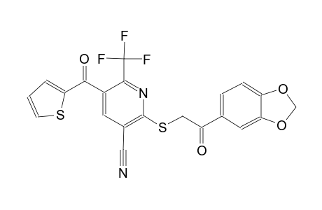 3-pyridinecarbonitrile, 2-[[2-(1,3-benzodioxol-5-yl)-2-oxoethyl]thio]-5-(2-thienylcarbonyl)-6-(trifluoromethyl)-