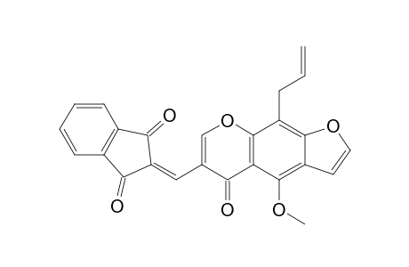 2-(9-allyl-4-methoxy-5-oxo-5H-furo[3,2-g]chromen-6-yl-methylene)-1,3-dihydro-indene-1,3(2H)-dione