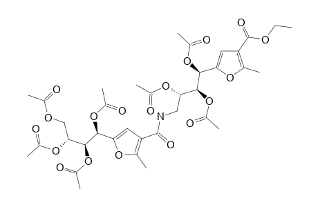 #22;3-ETHOXYCARBONYL-2-METHYL-5-[1',2',3'-TRI-O-ACETYL-4'-DEOXY-4'-[2-METHYL-5-(1',2',3',4'-TETRA-O-ACETYL-D-ARABINO-TETRITOL-1'-YL)-3-FURAMIDE]-D-ARABINO-TETR