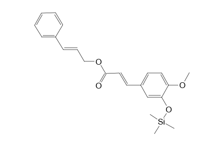 Isoferulic acid <(E)-> cinnamyl ester, mono-TMS
