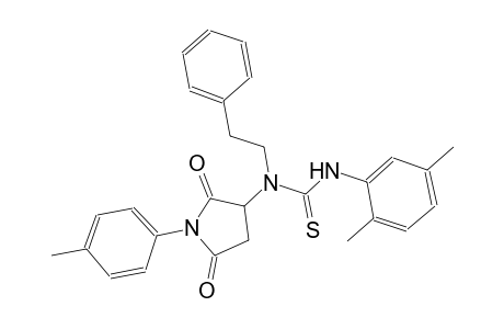 N'-(2,5-dimethylphenyl)-N-[1-(4-methylphenyl)-2,5-dioxo-3-pyrrolidinyl]-N-(2-phenylethyl)thiourea