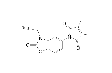 1H-Pyrrole-2,5-dione, 1-[2,3-dihydro-2-oxo-3-(2-propynyl)-5-benzoxazolyl]-3,4-dimethyl-