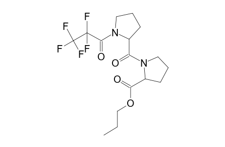 L-Prolyl-L-proline, N-pentafluoropropionyl-, propyl ester